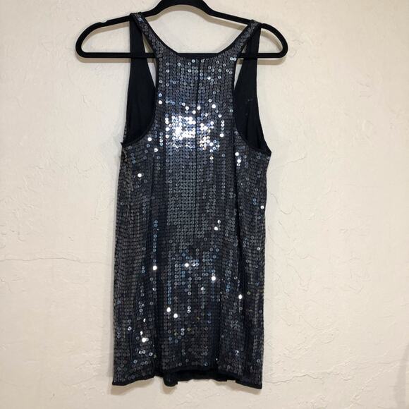 Laundry by Shelli Segal Womens Dress Extra SmallBlack Sequined Blouse XS - Picture 2 of 4